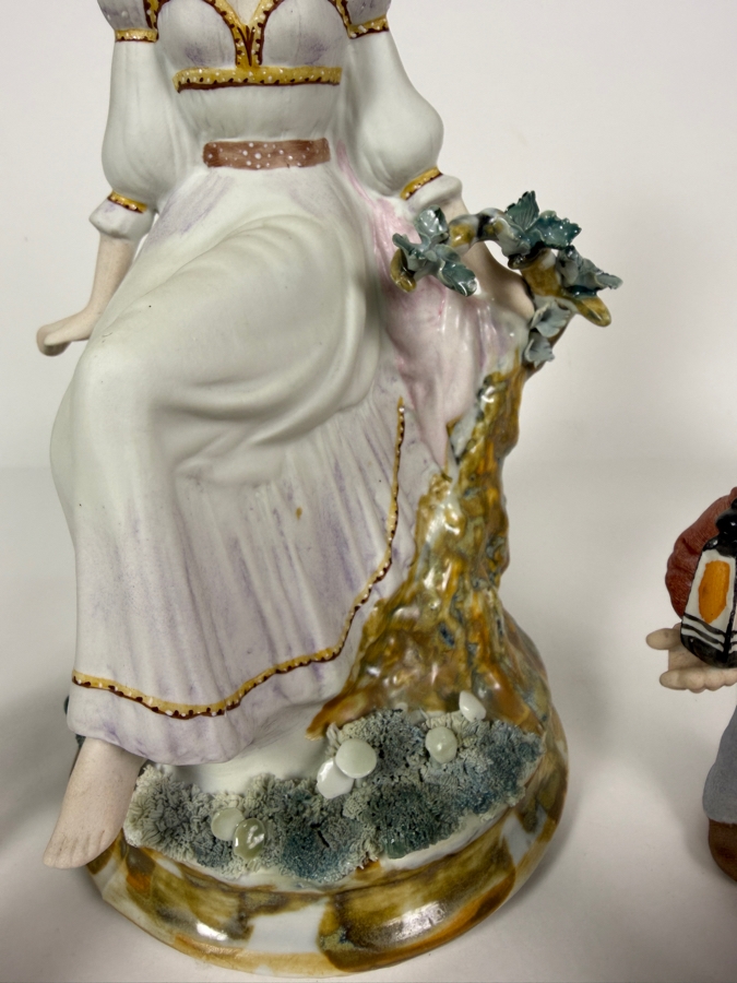 Vintage Walt Disney Productions Alba Iulia Snow White 11'H & The Seven Dwarfs 7'H Large Porcelain Figurine Set Made In Romania 10.5'H [Photo 9]