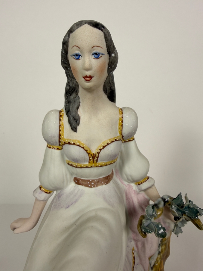 Vintage Walt Disney Productions Alba Iulia Snow White 11'H & The Seven Dwarfs 7'H Large Porcelain Figurine Set Made In Romania 10.5'H [Photo 10]