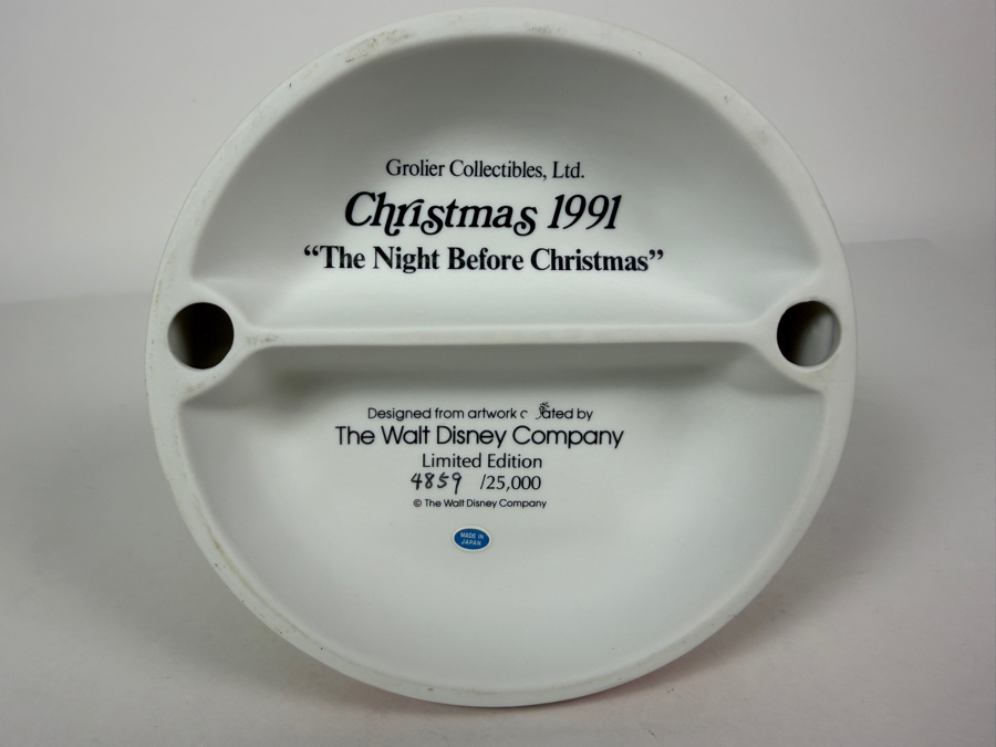 Vintage Disney Grolier Limited Edition 4,859/25,000 Worldwide 1991 The Night Before Christmas Mickey Mouse Goofy And Pluto Figurine 5.5'H [Photo 7]