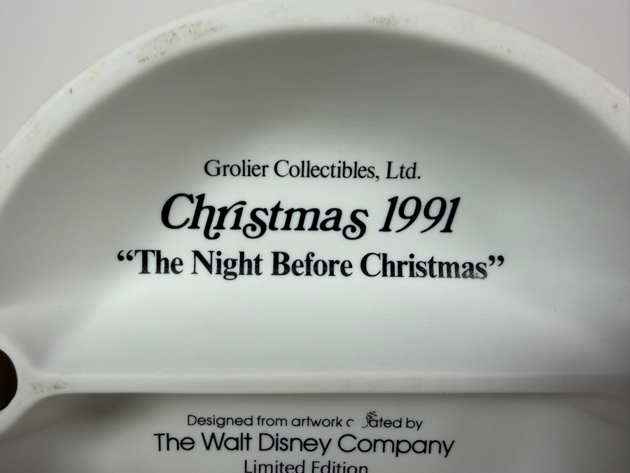 Vintage Disney Grolier Limited Edition 4,859/25,000 Worldwide 1991 The Night Before Christmas Mickey Mouse Goofy And Pluto Figurine 5.5'H [Photo 8]
