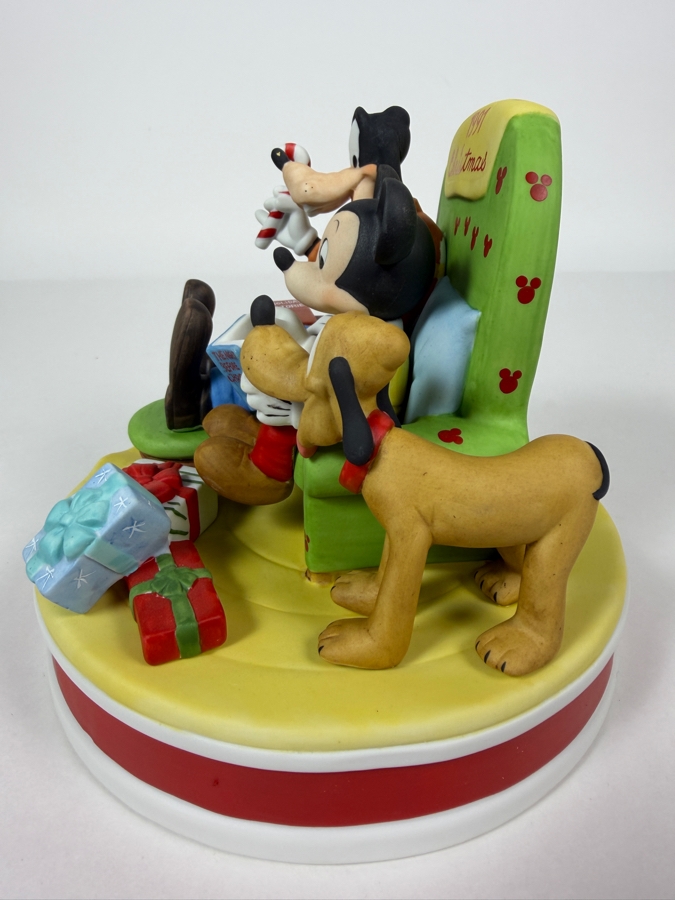 Vintage Disney Grolier Limited Edition 4,859/25,000 Worldwide 1991 The Night Before Christmas Mickey Mouse Goofy And Pluto Figurine 5.5'H [Photo 4]