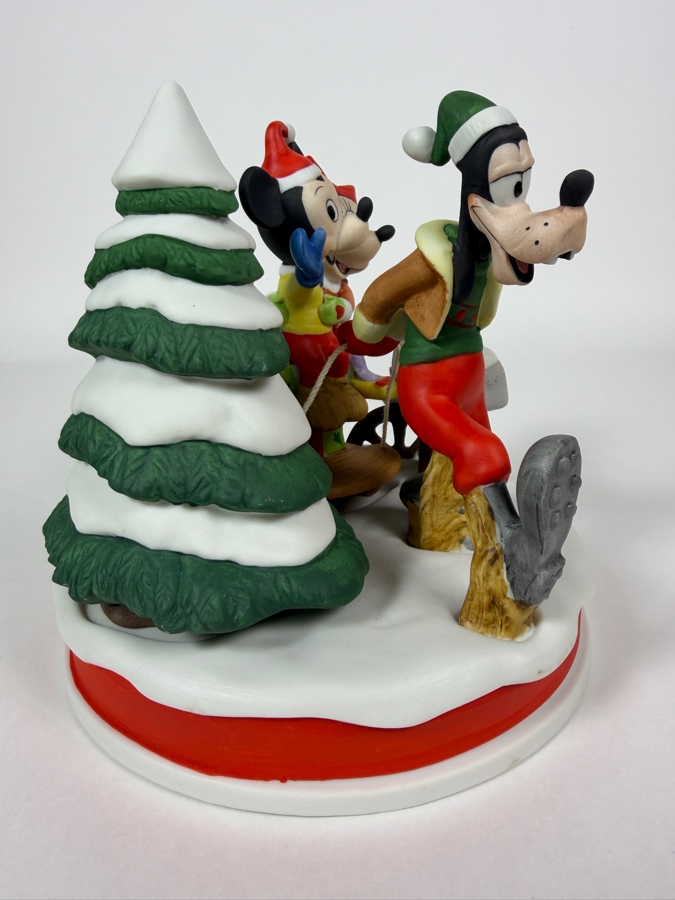 Vintage Grolier Disney Magic Memories Limited Edition 8,351/25,000 Worldwide 1989 Christmas Mickey Mouse, Minnie Mouse, And Goofy Sleigh Ride Figurine Designed By Walt Disney Artists 6'H [Photo 5]