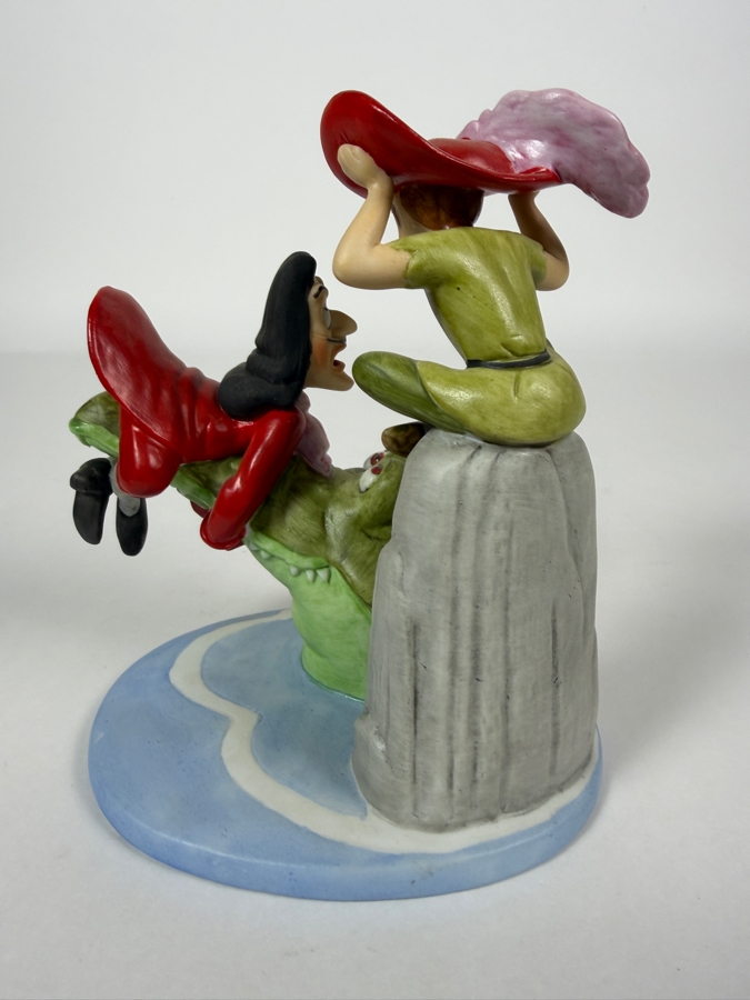 Vintage Grolier Disney's Magic Memories Limited Edition 255/15,000 Worldwide Peter Pan, Captain Hook, And Tick-Tock The Crocodile Figurine Designed By Walt Disney Artists 6'H [Photo 6]