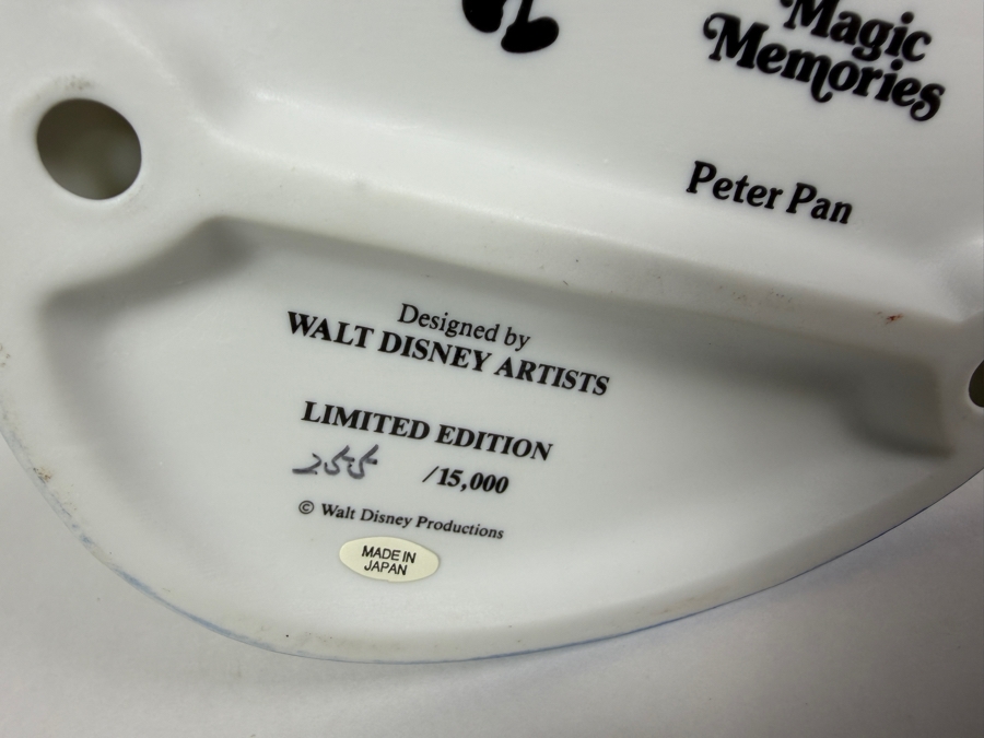 Vintage Grolier Disney's Magic Memories Limited Edition 255/15,000 Worldwide Peter Pan, Captain Hook, And Tick-Tock The Crocodile Figurine Designed By Walt Disney Artists 6'H [Photo 11]