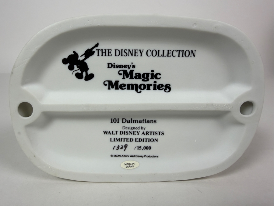 Vintage Grolier Disney Magic Memories Limited Edition 1,329/15,000 Worldwide 101 Dalmatians Pongo And Puppies Watching TV Figurine Designed By Walt Disney Artists 6.5'H [Photo 6]