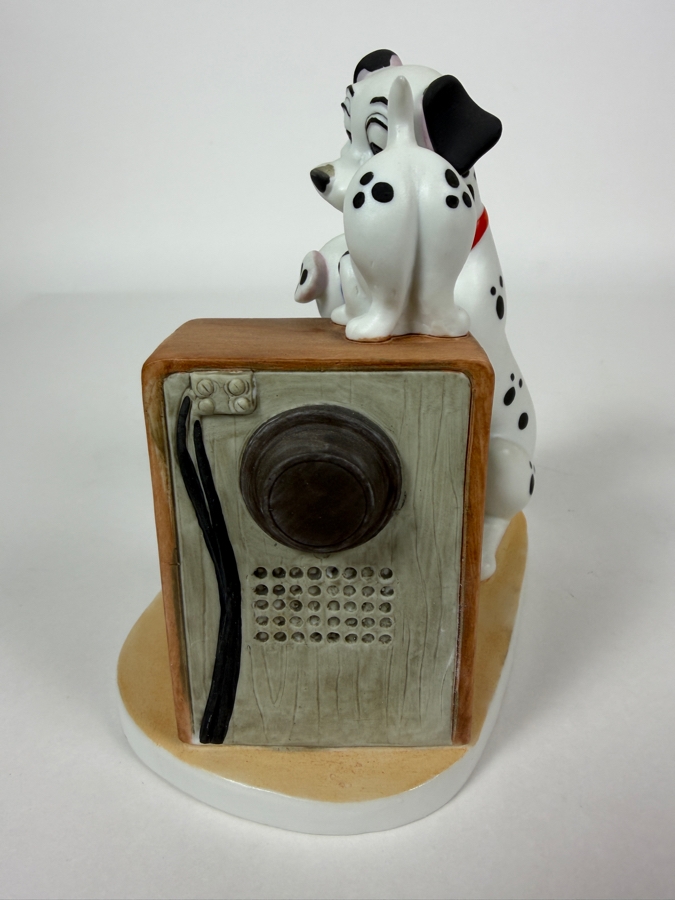 Vintage Grolier Disney Magic Memories Limited Edition 1,329/15,000 Worldwide 101 Dalmatians Pongo And Puppies Watching TV Figurine Designed By Walt Disney Artists 6.5'H [Photo 5]