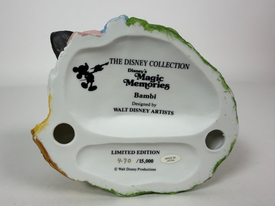 Vintage Grolier Disney Magic Memories Limited Edition 470/15,000 Worldwide Bambi, Thumper, And Flower Figurine Designed By Walt Disney Artists 6'H [Photo 6]