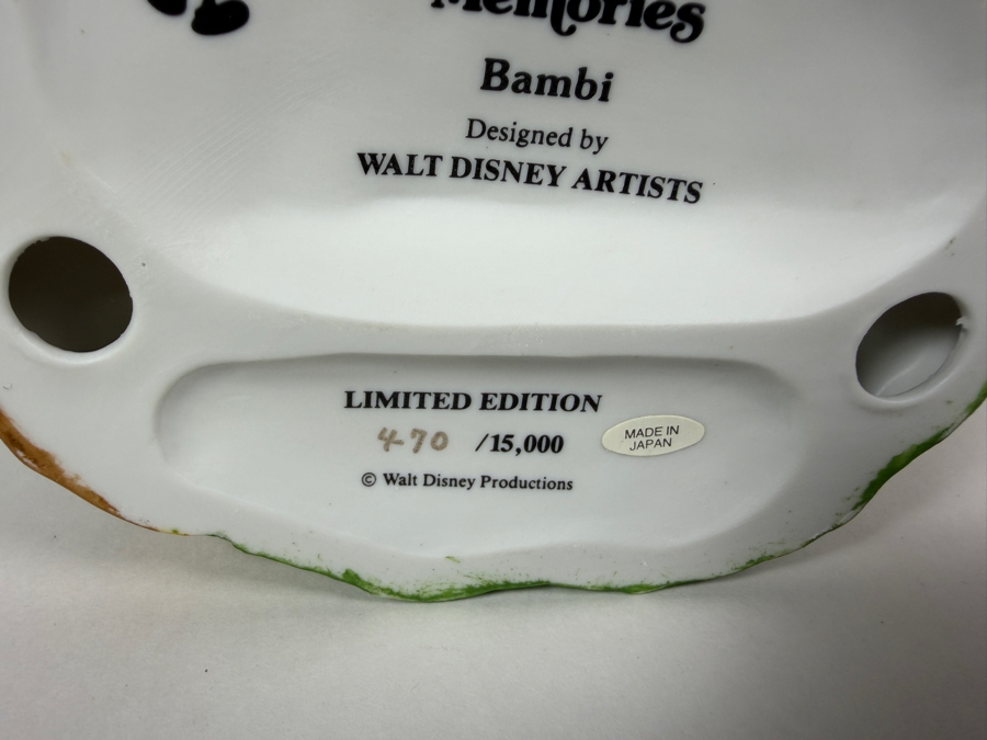 Vintage Grolier Disney Magic Memories Limited Edition 470/15,000 Worldwide Bambi, Thumper, And Flower Figurine Designed By Walt Disney Artists 6'H [Photo 8]