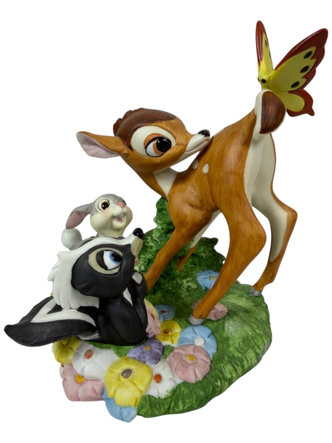 Vintage Grolier Disney Magic Memories Limited Edition 470/15,000 Worldwide Bambi, Thumper, And Flower Figurine Designed By Walt Disney Artists 6'H
