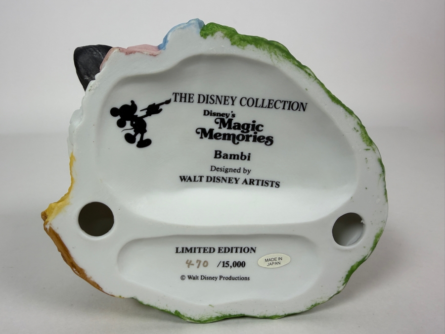 Vintage Grolier Disney Magic Memories Limited Edition 470/15,000 Worldwide Bambi, Thumper, And Flower Figurine Designed By Walt Disney Artists 6'H [Photo 5]