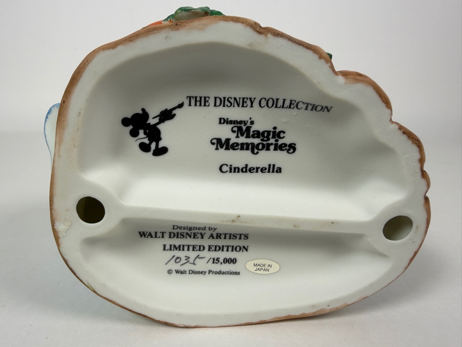 Vintage Grolier Disney Magic Memories Limited Edition 1,035/15,000 Worldwide Cinderella and Fairy Godmother With Pumpkin Figurine Designed By Walt Disney Artists 6.5'H [Photo 5]