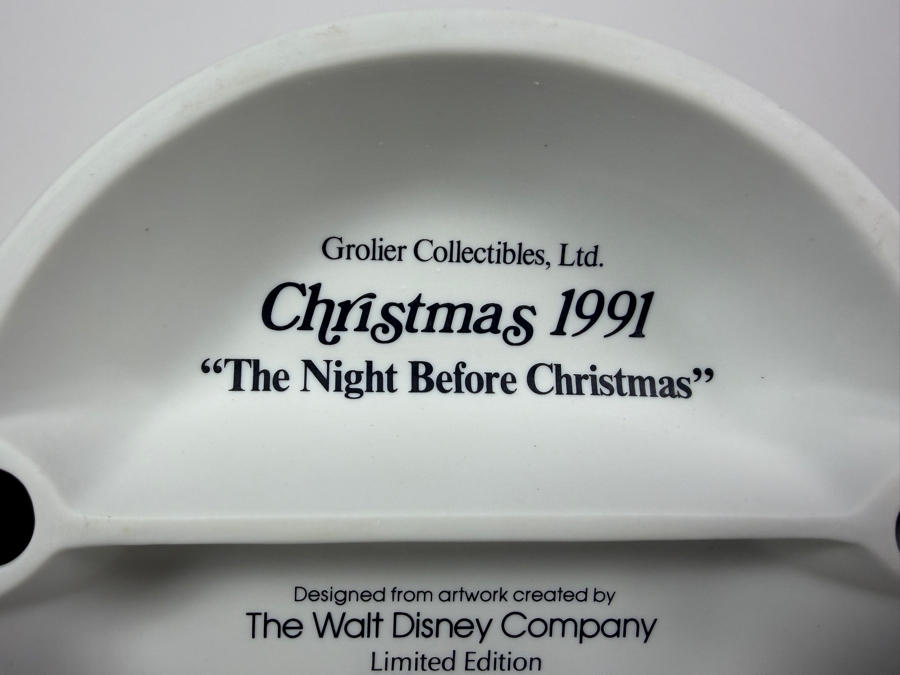 Vintage Disney Grolier Limited Edition 7,618/25,000 Worldwide 1991 The Night Before Christmas Mickey Mouse Goofy And Pluto Figurine 5.5'H [Photo 7]