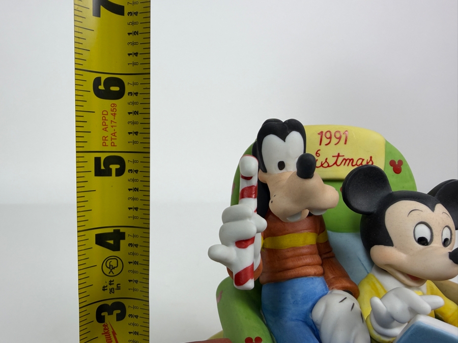 Vintage Disney Grolier Limited Edition 7,618/25,000 Worldwide 1991 The Night Before Christmas Mickey Mouse Goofy And Pluto Figurine 5.5'H [Photo 9]
