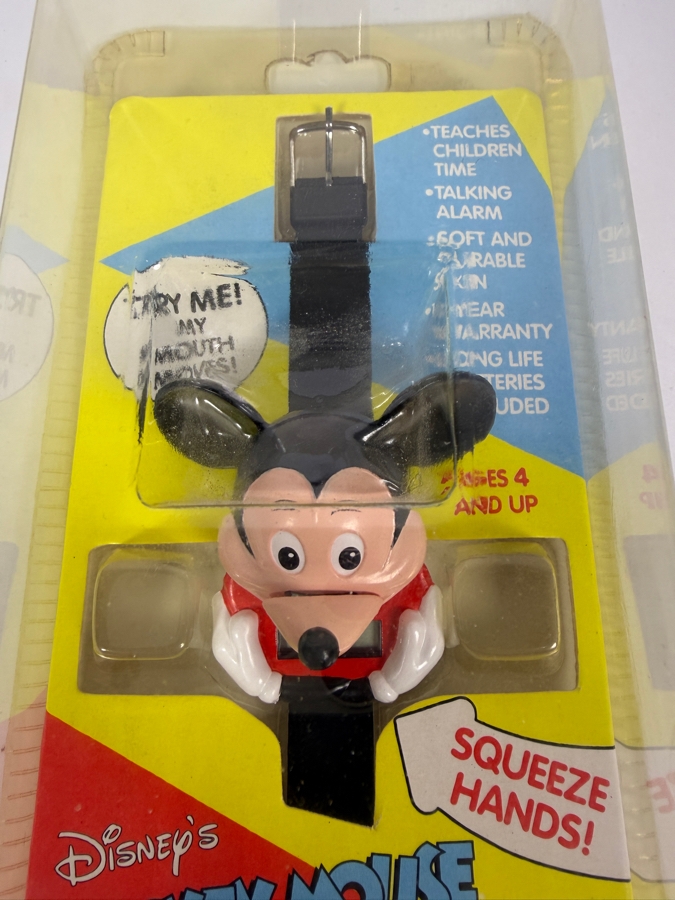 Disney's Mickey Mouse Talking Time Interactive Digital Watch With Animated Mouth And Talking Alarm 10'H [Photo 2]