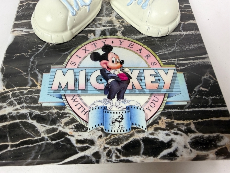 Rare 1987 Walt Disney 60 Years Mickey With You Resin Figurine On Marble Base 7.5'H [Photo 2]