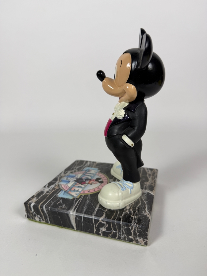 Rare 1987 Walt Disney 60 Years Mickey With You Resin Figurine On Marble Base 7.5'H [Photo 5]