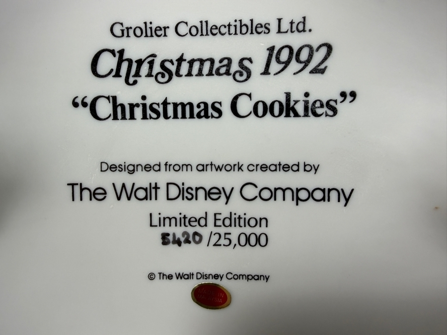 Vintage Disney Grolier Limited Edition 5,420/25,000 Worldwide 1992 Christmas Cookies Minnie Mouse, Daisy Duck, And Clarabelle Cow Figurine 6'H [Photo 6]
