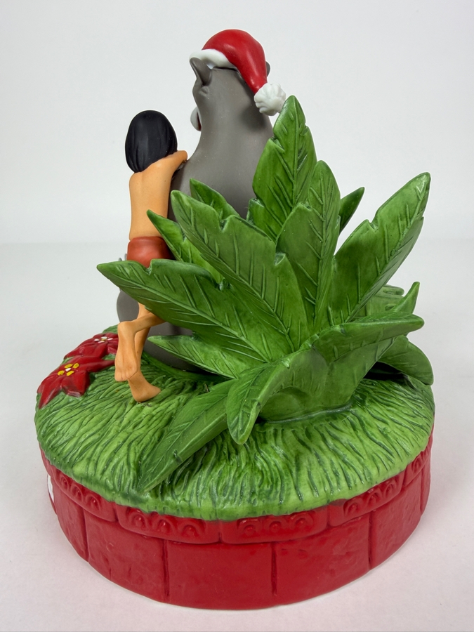 Disney Grolier Limited Edition 4,875/25,000 Worldwide 1995 Christmas For You, Baloo Baloo and Mowgli Porcelain Figurine 6.5'H [Photo 3]