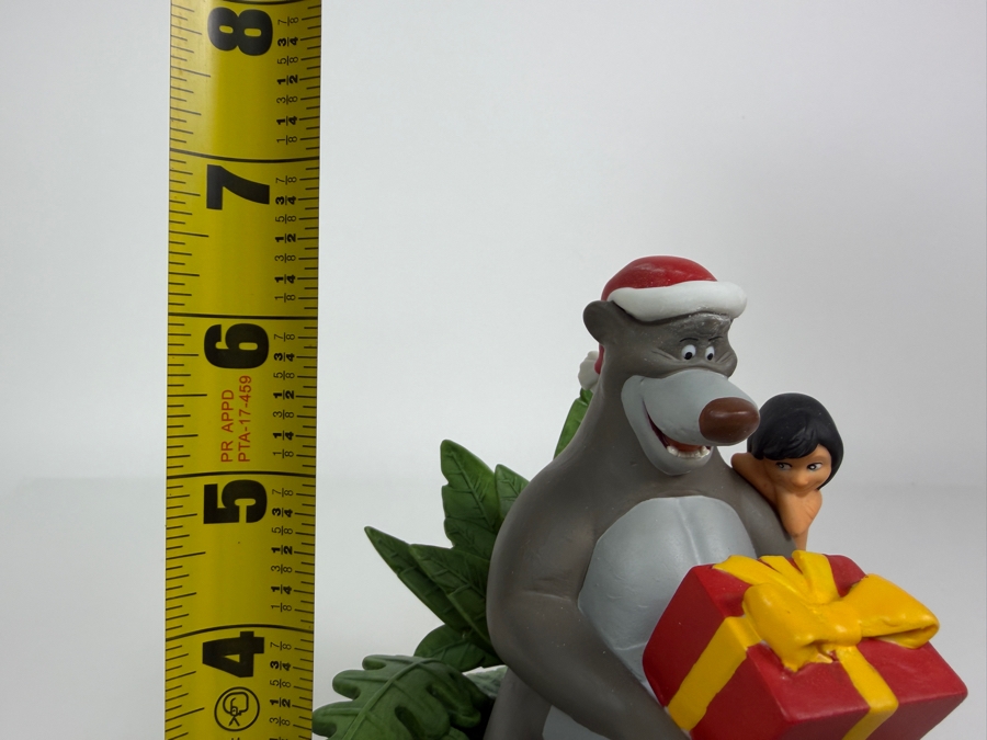 Disney Grolier Limited Edition 4,875/25,000 Worldwide 1995 Christmas For You, Baloo Baloo and Mowgli Porcelain Figurine 6.5'H [Photo 8]