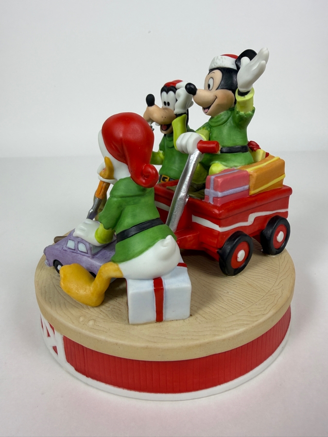 Vintage Disney Grolier Limited Edition 3,925/25,000 Worldwide 1993 Santa's Workshop Mickey Mouse, Goofy, And Donald Duck Figurine 6'H [Photo 4]
