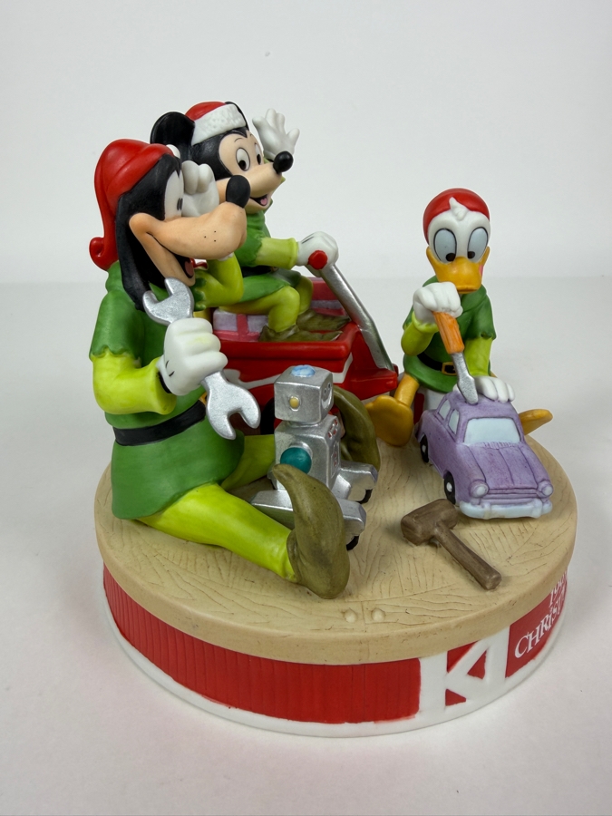 Vintage Disney Grolier Limited Edition 3,925/25,000 Worldwide 1993 Santa's Workshop Mickey Mouse, Goofy, And Donald Duck Figurine 6'H [Photo 3]
