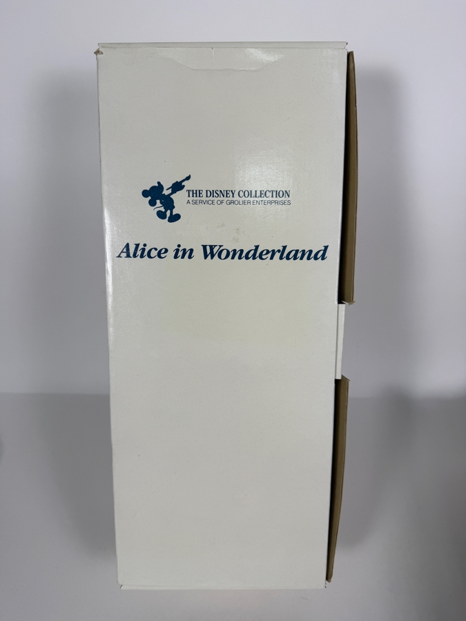 Vintage Grolier The Disney Collection Alice In Wonderland Grolier Porcelain Doll With Original Box 13'H [Photo 5]
