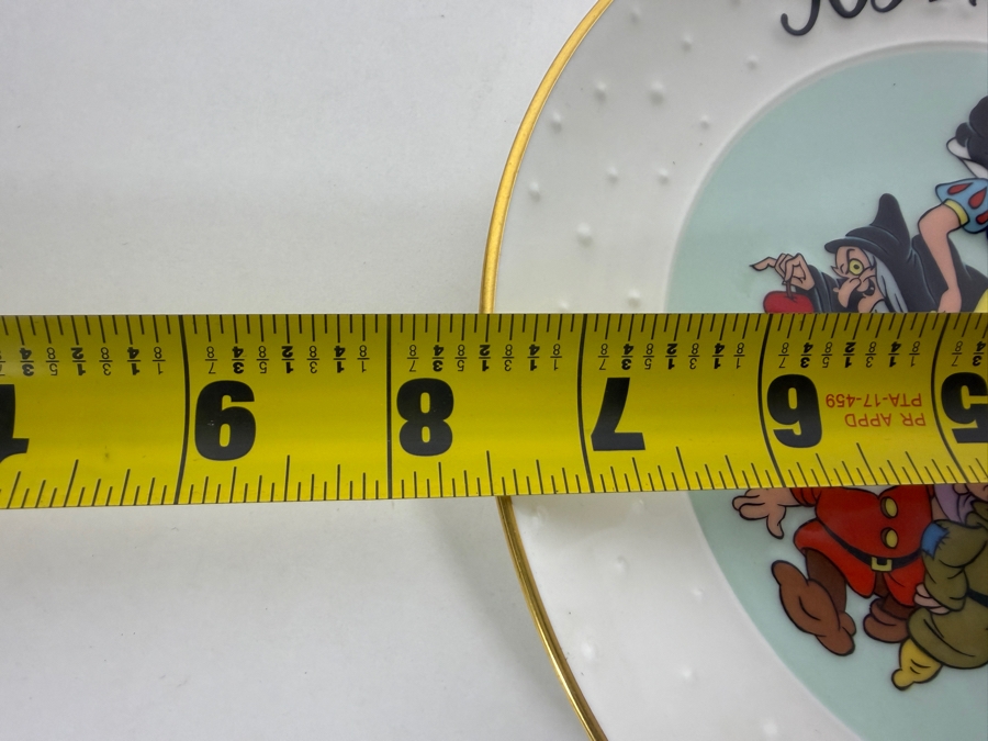 Disney Snow White And The Seven Dwarfs 50th Anniversary Limited Edition 2,542/9,000 Commemorative Porcelain Plate 7.5'W [Photo 5]
