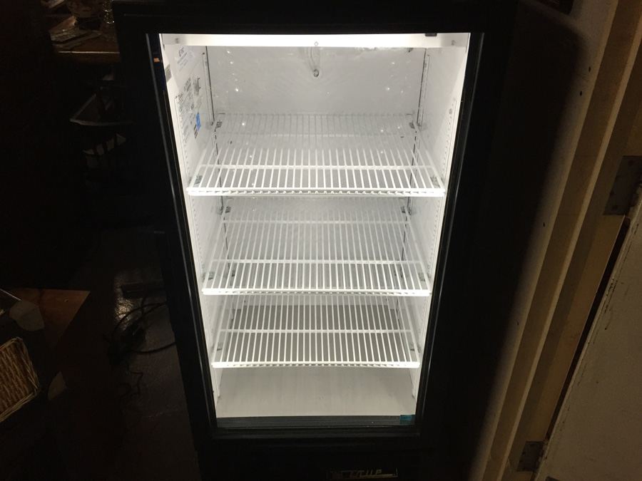 True Glass Door Refrigerated Merchandiser Fridge with LED Lighting, Black Exterior $1,500 Retail - Bar Man Cave [Photo 13]