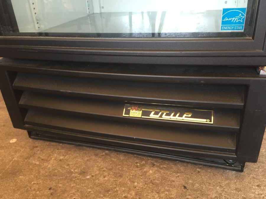True Glass Door Refrigerated Merchandiser Fridge with LED Lighting, Black Exterior $1,500 Retail - Bar Man Cave [Photo 5]