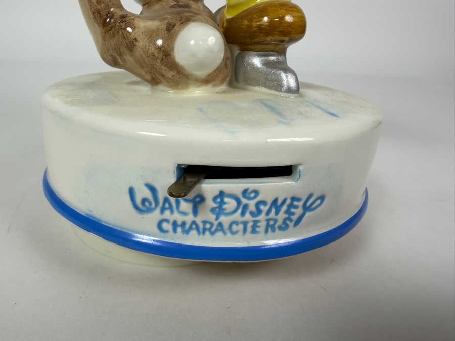Mickey Mouse And Thumper Skaters Waltz Schmid Porcelain Music Box 6.5'H [Photo 3]