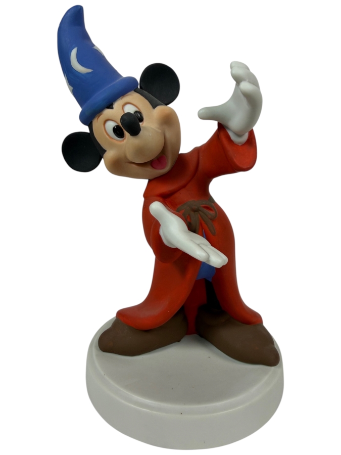 Vintage Disney Sorcerer Mickey Mouse Porcelain Figurine 8'H