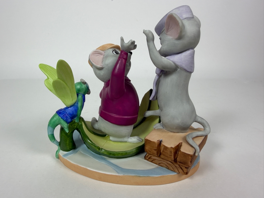 Vintage Grolier Disney Magic Memories Limited Edition 1,680/15,000 Worldwide The Rescuers Bernard, Miss Bianca, And Evinrude Figurine Designed By Walt Disney Artists 5.5'H [Photo 3]