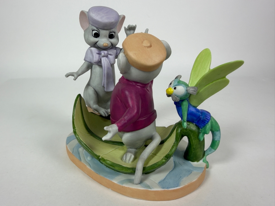 Vintage Grolier Disney Magic Memories Limited Edition 1,680/15,000 Worldwide The Rescuers Bernard, Miss Bianca, And Evinrude Figurine Designed By Walt Disney Artists 5.5'H [Photo 2]