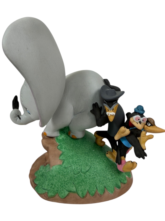 Vintage Grolier Disney Magic Memories Limited Edition 1,341/15,000 Worldwide Dumbo And Crows Porcelain Figurine Designed By Walt Disney Artists 5.5'H