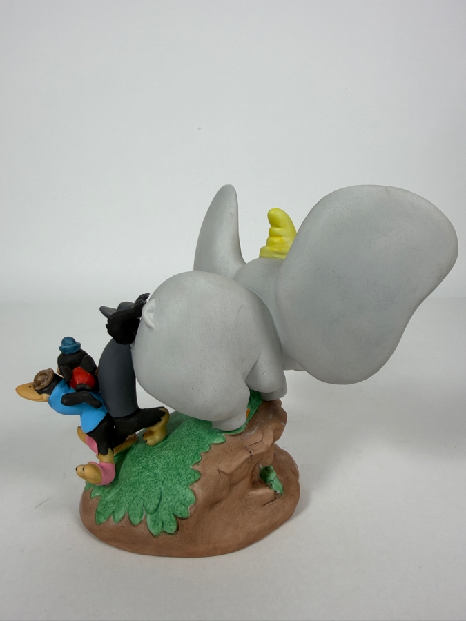 Vintage Grolier Disney Magic Memories Limited Edition 1,341/15,000 Worldwide Dumbo And Crows Porcelain Figurine Designed By Walt Disney Artists 5.5'H [Photo 4]
