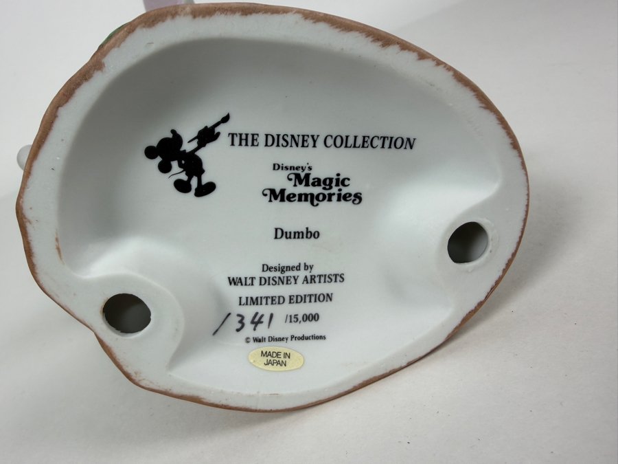 Vintage Grolier Disney Magic Memories Limited Edition 1,341/15,000 Worldwide Dumbo And Crows Porcelain Figurine Designed By Walt Disney Artists 5.5'H [Photo 6]