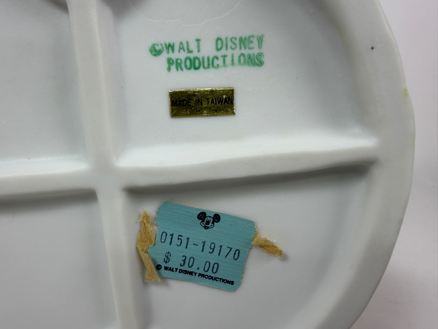 Vintage Walt Disney Productions Bisque Porcelain Alice In Wonderland Under Tree Figurine With Cheshire Cat And March Hare 7.5'H [Photo 7]