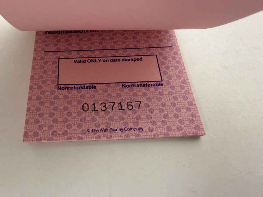 Stack of Vintage Walt Disney World Disney-MGM Studios Attraction Readmission Pass Tickets Issued For Up To Five Guests To One Experience 0137151-0137175 [Photo 5]