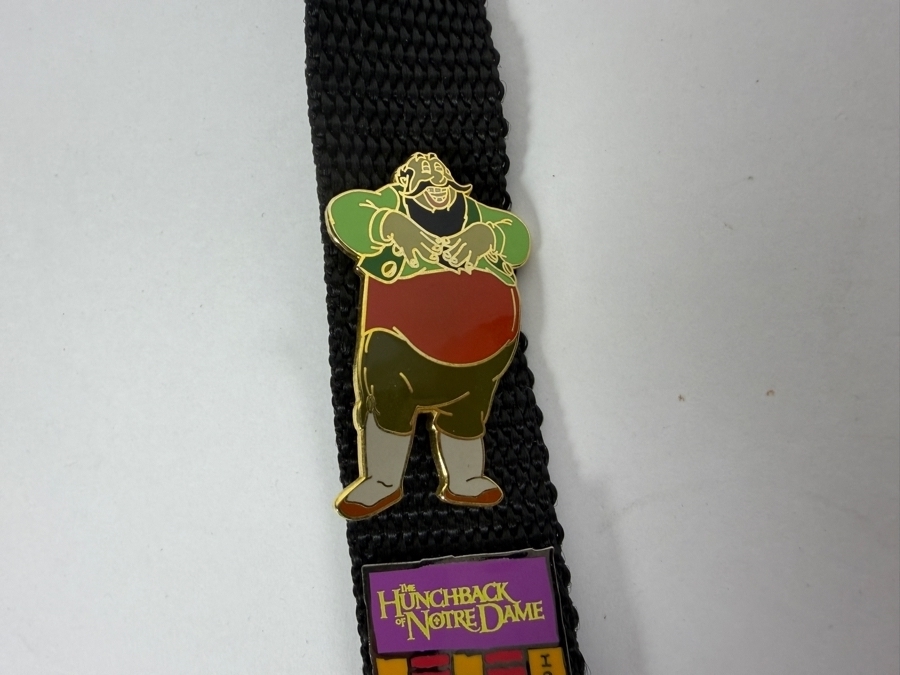 Vintage Walt Disney World Pin Trading Lanyard Featuring Assorted Disney Trading Pins From Innoventions Hunchback Of Notre Dame The Black Cauldron And 100 Years Of Magic [Photo 6]