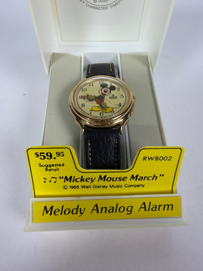 Vintage 1996 Lorus Disney Character Timepieces Mickey Mouse Melody Analog Alarm Quartz Watch Plays Mickey Mouse March Original Box [Photo 5]