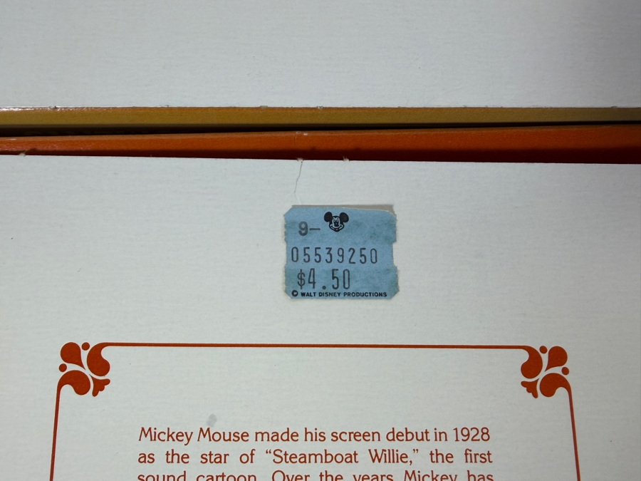 (6) Vintage Walt Disney Productions Mickey's Greatest Moments Miniature Porcelain Collector Plate Set In Original Boxes 6'W [Photo 10]