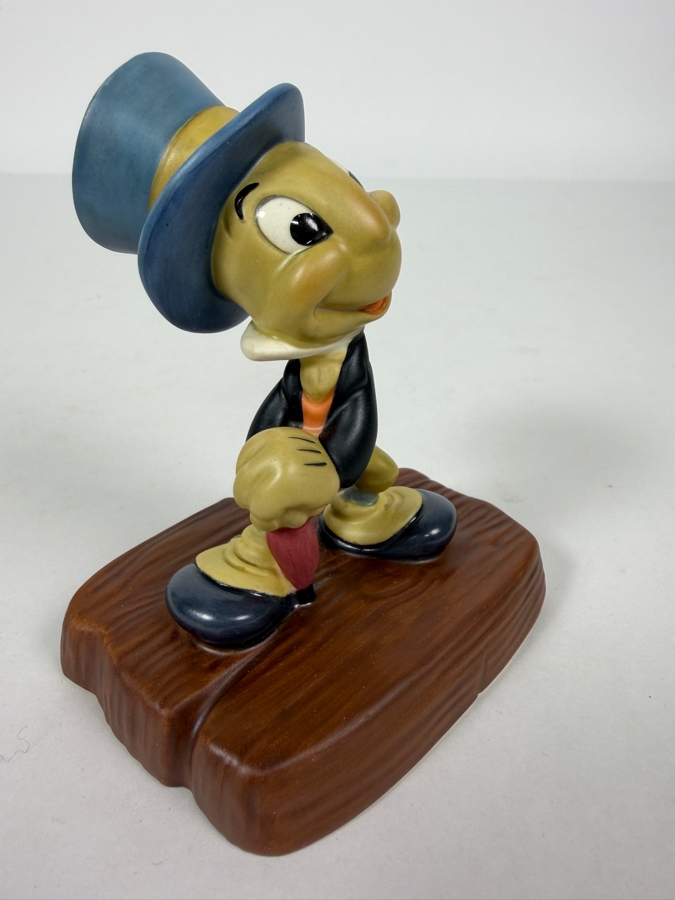Walt Disney Classics Collection Jiminy Cricket Cricket’s The Name Miniature Porcelain Figurine In Original Box With Certificate Of Authenticity And Box 3.75'H [Photo 4]