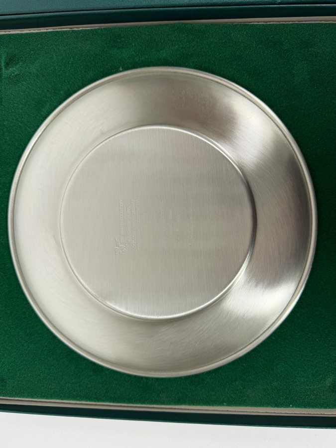 Vintage 1987 Snow White Golden Anniversary Commemorative Pewter Plate In Original Presentation Box By The Disney Collection 8.5'W [Photo 6]