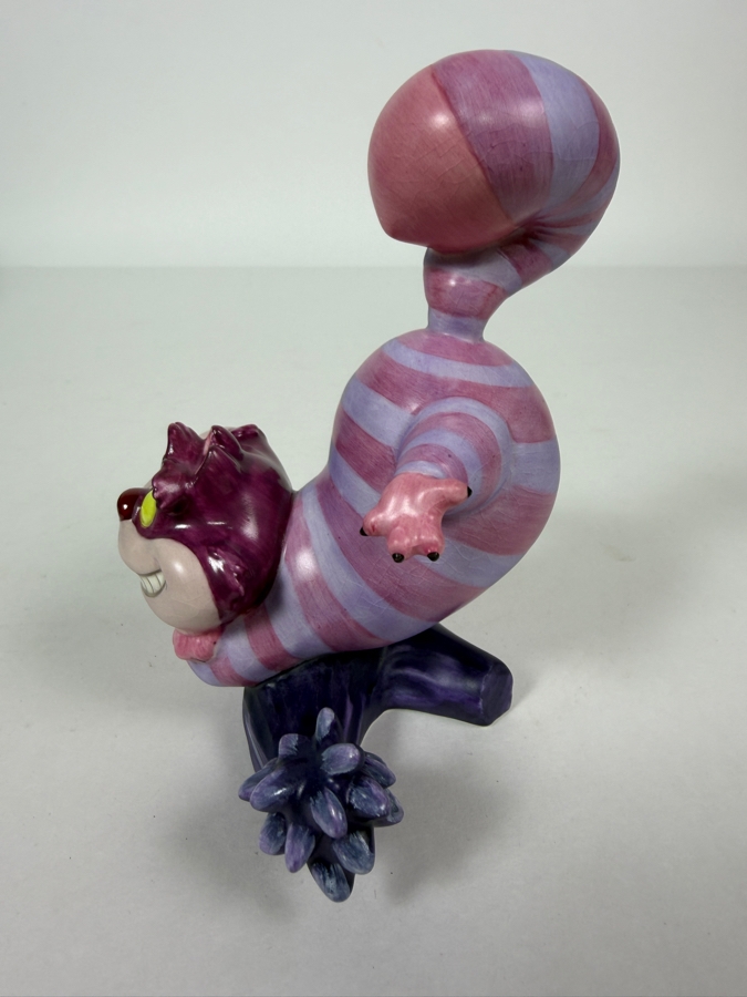 Walt Disney Classics Collection Alice In Wonderland Cheshire Cat Stand By Me Figurine In Original Box With Certificate Of Authenticity 4.5'H [Photo 9]