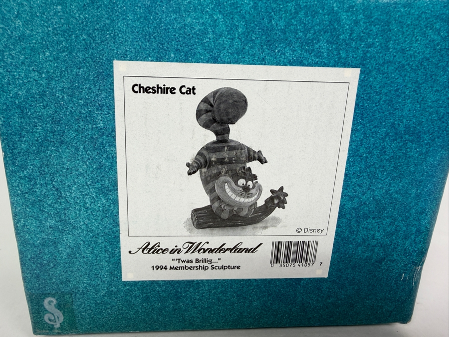Walt Disney Classics Collection Alice In Wonderland Cheshire Cat Stand By Me Figurine In Original Box With Certificate Of Authenticity 4.5'H [Photo 7]