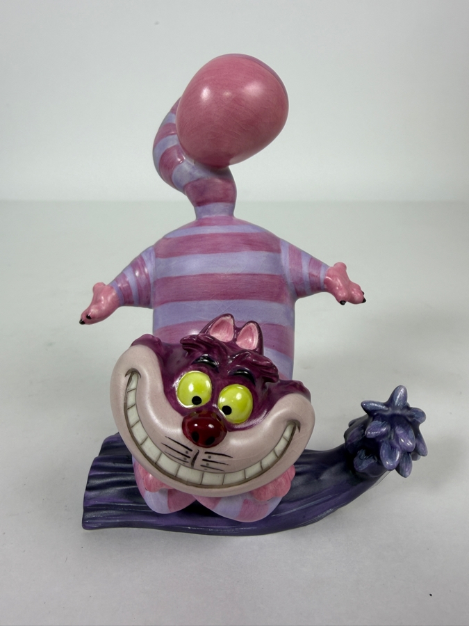 Walt Disney Classics Collection Alice In Wonderland Cheshire Cat Stand By Me Figurine In Original Box With Certificate Of Authenticity 4.5'H [Photo 8]