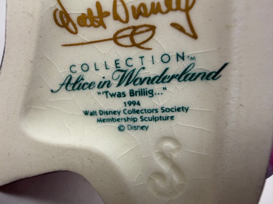 Walt Disney Classics Collection Alice In Wonderland Cheshire Cat Stand By Me Figurine In Original Box With Certificate Of Authenticity 4.5'H [Photo 11]