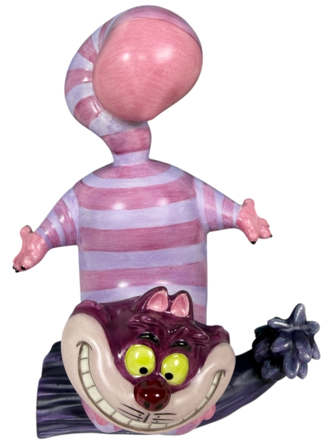 Walt Disney Classics Collection Alice In Wonderland Cheshire Cat Stand By Me Figurine In Original Box With Certificate Of Authenticity 4.5'H [Photo 2]