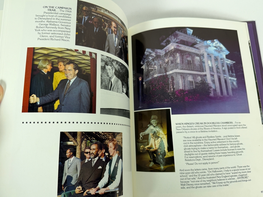 Disneyland The First Thirty Years Purple Hardcover Souvenir Book With Gold Foil Embossing Featuring Archival Park Photography [Photo 6]