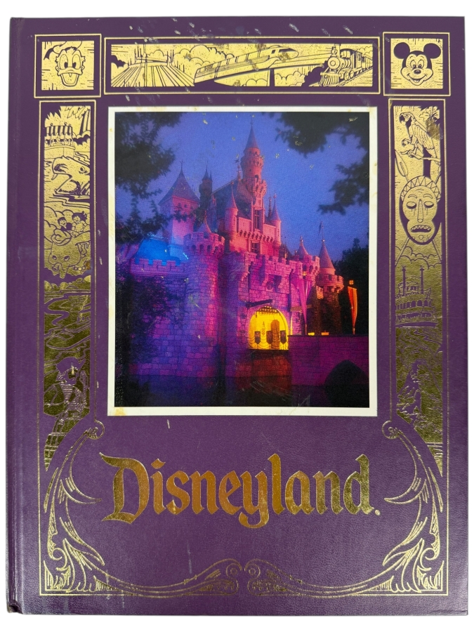 Disneyland The First Thirty Years Purple Hardcover Souvenir Book With Gold Foil Embossing Featuring Archival Park Photography